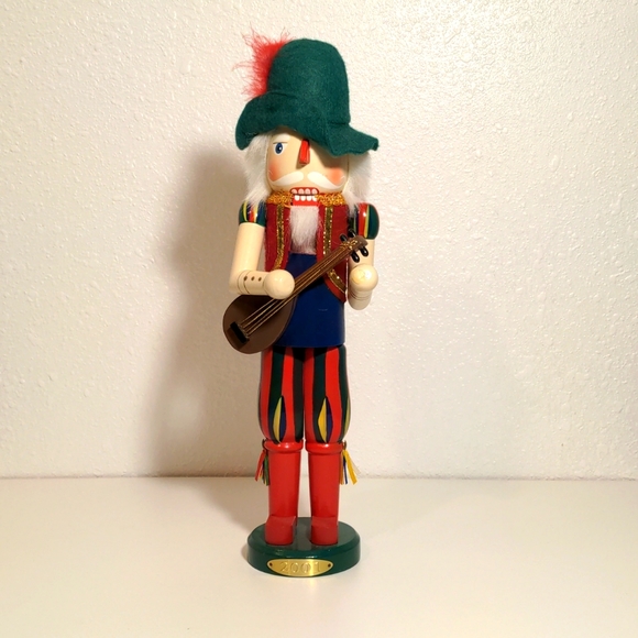 Other - Nutcracker Musician Holiday Christmas gift wood red green gold instrument used